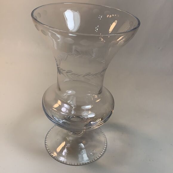 Cordial Brandy Vase Glass Original Hand Made Decorated 5 Inches Tall Detailed - Picture 4 of 4